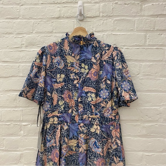 Julia Jordan || Mock Neck Floral + Paisley Dress Blue Pink 12 NWT - Picture 5 of 10